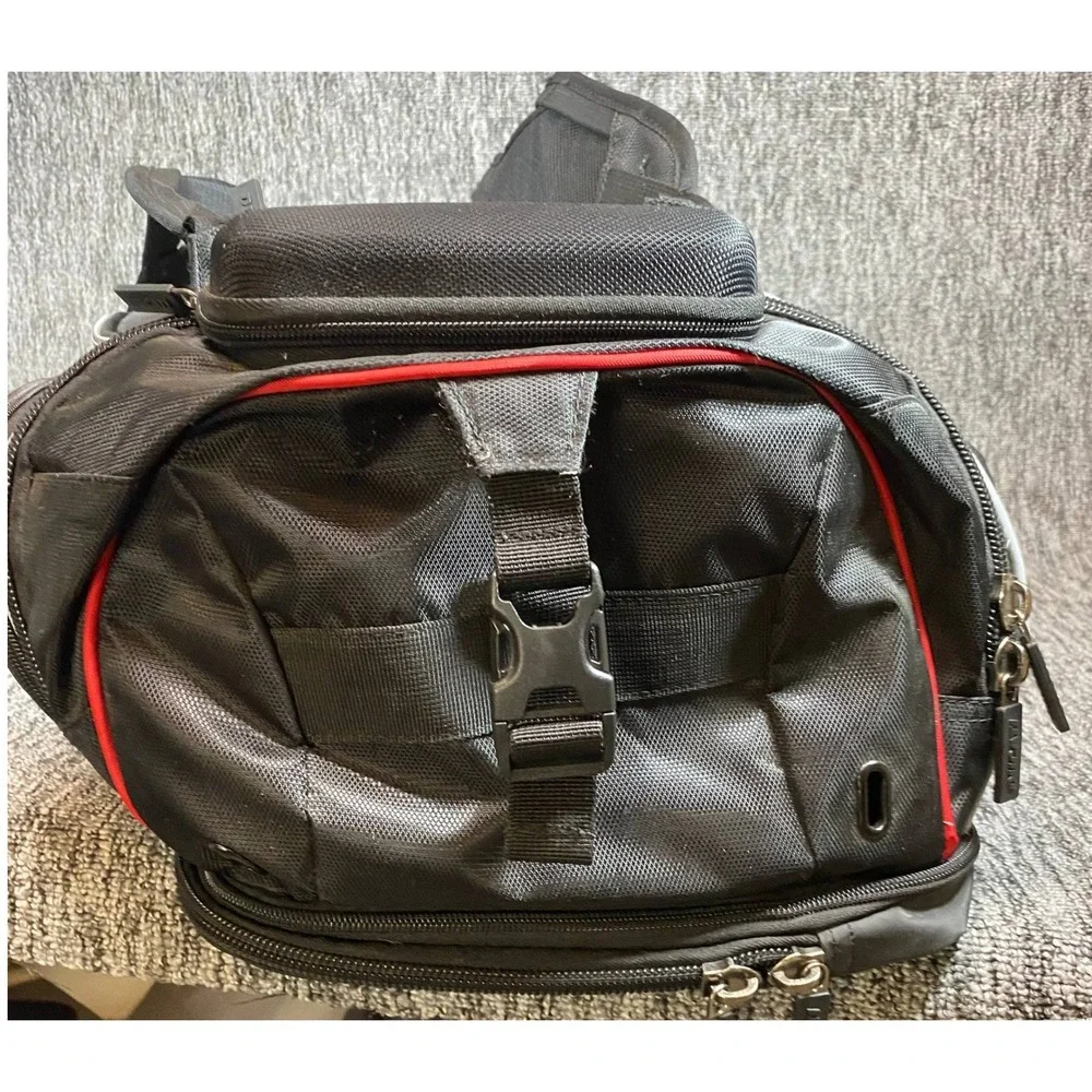 OGIO Ducati Moto Duffle Bag Wet Dry Shoe Storage Black Red Motorcycle Track Gear